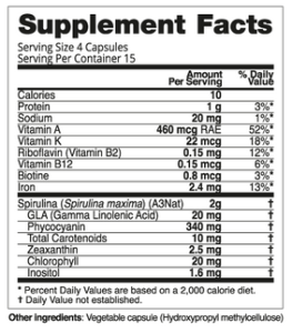 xellis a3 caps is a spirulina powder facts